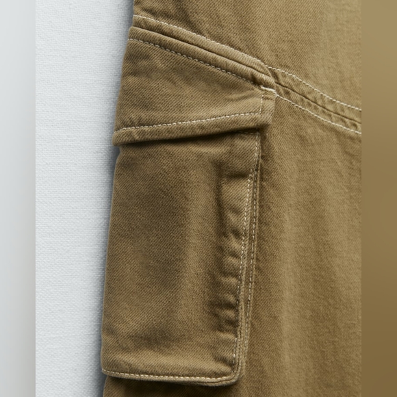 Zara | NWOT High-waist Full-length Cargo Pants - Picture 12 of 12